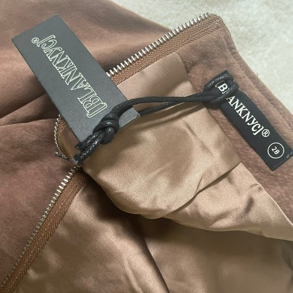 BlankNYC Brown Suede Coffee Bean Women's Size 28 73k-0361no Skirt NWT - Picture 10 of 10